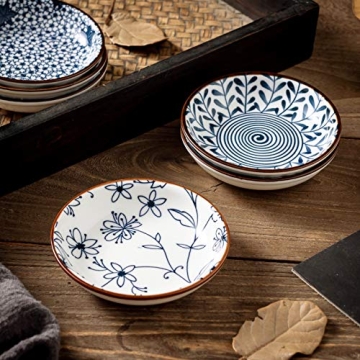 Swuut Japanese Ceramic Dipping Bowls Set of 6 for Sauces