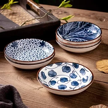Swuut Japanese Ceramic Dipping Bowls Set of 6 for Sauces