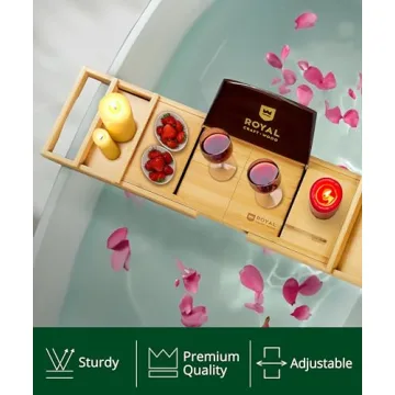 Royal Craft Wood Bath Caddy for Luxurious Bathtime