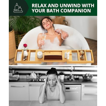 Royal Craft Wood Bath Caddy for Luxurious Bathtime