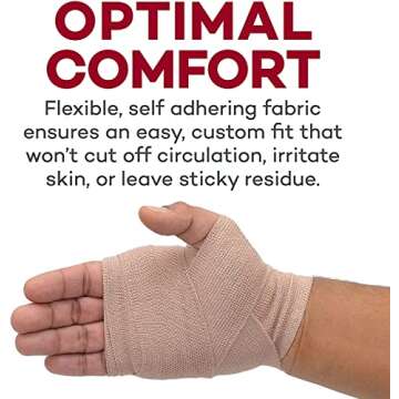 Dealmed Compression Bandages with Clip Closure | Stretch Elastic Wraps for Foot, Ankle, Knee, Leg, Arm & Body, Muscle Sprains, Sports Injury, Edema & Wound Care (3 Inch Pack of 2)