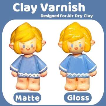 200ml Air Dry Clay Glaze, Gloss Varnish for Air Drying Clay, Air Dry Clay Varnish for Pottery and Acrylic Paint, Colourless, Water Proof, Scratch Resistant (Gloss)