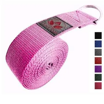 Clever Yoga - 8 ft Yoga Strap for Exercise & Physical Therapy, Leg Stretching Strap Yoga Accessories...