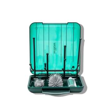 Willow Travel Cleaning Kit & Drying Rack - 5-Pack Cleaning Rack and Brushes for Breast Pump Parts an...