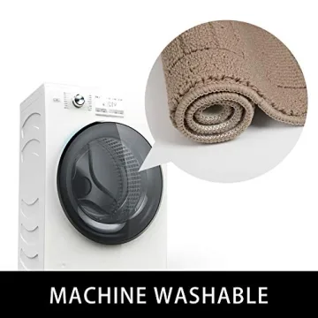 BEQHAUSE Anti-Slip Washable Kitchen Rug Mat Taupe