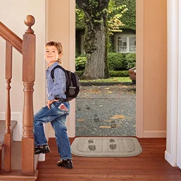 BEQHAUSE Anti-Slip Washable Kitchen Rug Mat Taupe