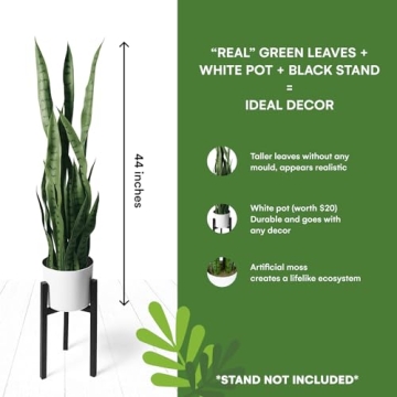 flybold 36 inch Artificial Snake Plant - Realistic Faux Decor