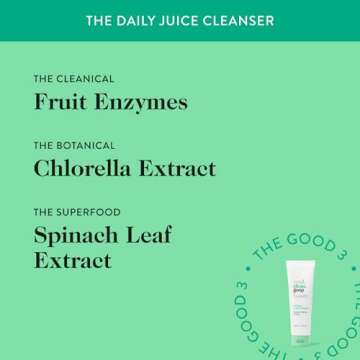 good.clean.goop beauty The Daily Juice Cleanser | Foaming Facial Cleanser to Hydrate & Cleanse Skin | Fruit Enzyme, Chlorella Extract & Spinach Leaf Extract | Face Wash to Detoxify Skin | 4.2 Fl oz