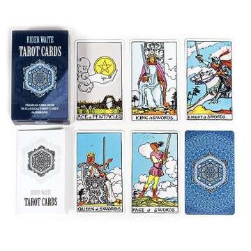Sagospelet Classic Tarot Cards Set - Original 78 Card Tarot Deck with Guide Book - Beginner and Learning Deck- FSC-Certified Cardboard