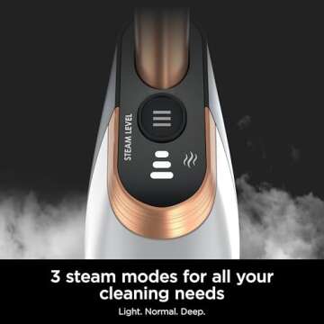 Shark SteamSpot Steam Mop with Steam Blaster Technology, 3 Steam Modes, 2 Washable Pads, XL Removable Water Tank, Lightweight, Steam Cleaner for sealed Hard Floors, Hardwood, Tile, Laminate, S2001