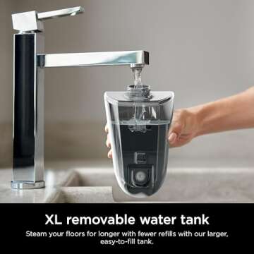 Shark SteamSpot Steam Mop with Steam Blaster Technology, 3 Steam Modes, 2 Washable Pads, XL Removable Water Tank, Lightweight, Steam Cleaner for sealed Hard Floors, Hardwood, Tile, Laminate, S2001