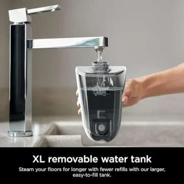 Shark SteamSpot Steam Mop with Steam Blaster Technology, 3 Steam Modes, 2 Washable Pads, XL Removable Water Tank, Lightweight, Steam Cleaner for sealed Hard Floors, Hardwood, Tile, Laminate, S2001