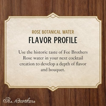 Fee Brothers Rose Water Cocktail Mixer - Floral Elegance