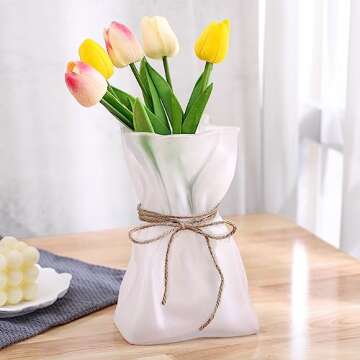 Glass Vase,Irregular Shaped Frosted Vase for Flower, Modern Minimalism Fashionable Vase,Home Bedroom Kitchen Office Wedding Holiday Decor Vase