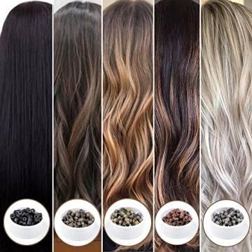 Hair Extension Beads Set - 2500 pcs Multicolor for Stunning Styles