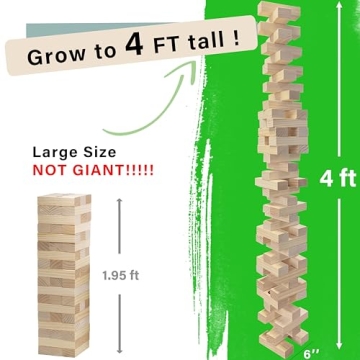 SPORT BEATS Large Outdoor Jenga Game with Carry Bag