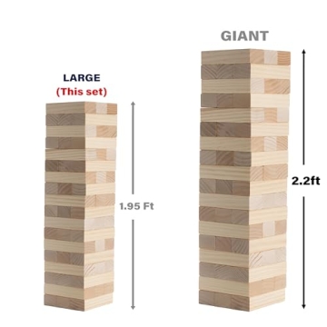 SPORT BEATS Large Outdoor Jenga Game with Carry Bag
