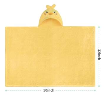 Toddler Bath Towel Hooded Kids Towels Bath Baby Towels with Hood for Boy Girl 0-5 Years, 2-Pack Soft...