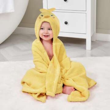 Toddler Bath Towel Hooded Kids Towels Bath Baby Towels with Hood for Boy Girl 0-5 Years, 2-Pack Soft Absorbent Baby Bath Towels Toddler Towels, Large Thick 50''x32'' Kids Hooded Towels for Toddlers