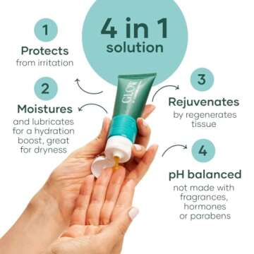 Glow Vaginal Moisturizer, 1.7 Fl Oz, Hormone-Free Intimate Hydrator, Vulva Gel with Collagen, Aloe V...
