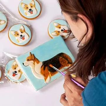 Sinmoe 10 Piece Cake Decorating Brush Set for Fun Baking