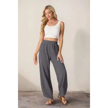 FREEOAK Wide Leg Boho Pants for Women - Chic & Comfy