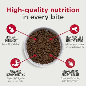 Nulo Frontrunner All Breed Adult Dry Dog Food, Premium All Natural Dog Kibble, Made with Ancient Grains Promote Fullness with Healthy Digestive Aid BC30 Probiotic & Antioxidants for Immune Health , 25 Pound (Pack of 1)