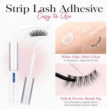 BEPHOLAN Eyelash Glue for All-Day Hold and Comfort, 0.176 oz