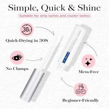 BEPHOLAN Eyelash Glue - Strong Hold, Waterproof & Gentle