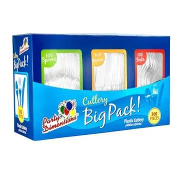 Party Dimensions 300 Count Plastic Cutlery Set for All Occasions