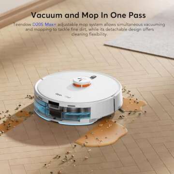 Teendow D20S Max+ Robot Vacuum & Mop for Pet Hair