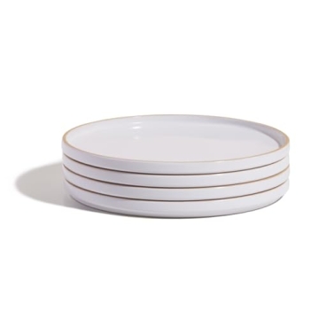 Our Place Dinner Plates - Set of Four 10.5” Handcrafted Ceramic Dinner Plates | Chip-Resistant, Re...