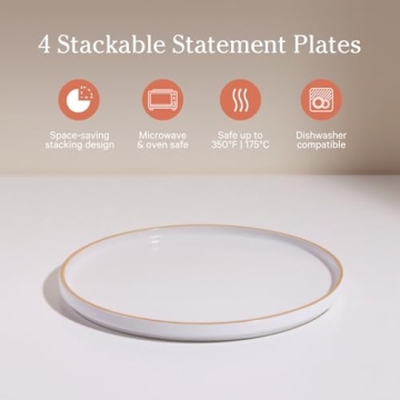 Our Place Dinner Plates - Handcrafted Ceramic Set of Four