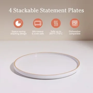 Our Place Dinner Plates - Handcrafted Ceramic Set of Four