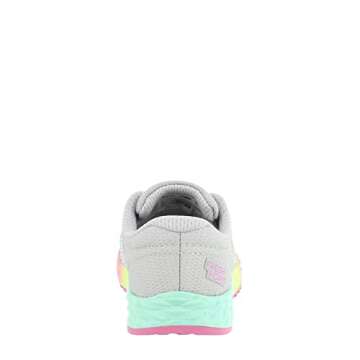 New Balance Kid's Fresh Foam Arishi V2 Bungee Running Shoe, Light Aluminum/Rainbow, 2 Wide Little Kid