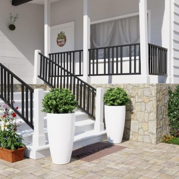Sturdy Indoor Outdoor Tall Planters - 21 Inch Duo Set
