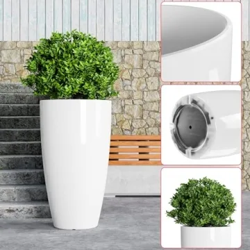 Sturdy Indoor Outdoor Tall Planters - 21 Inch Duo Set