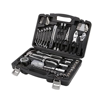 Complete 131-Piece Amazon Basics Household Tool Kit for Repairs and Projects