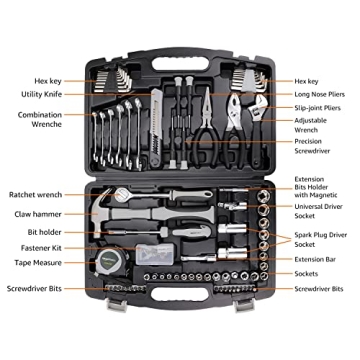 Amazon Basics 131-Piece DIY Tool Kit for Home Repairs