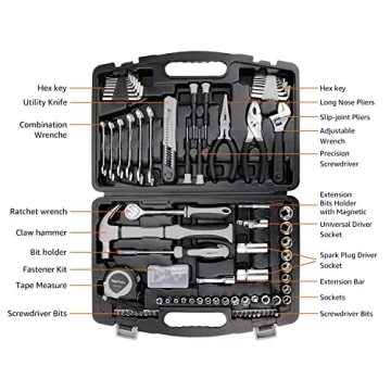 Amazon Basics 131-Piece DIY Tool Kit for Home Repairs