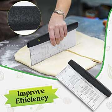 HULISEN Large 10 inch Bench Scraper for Baking