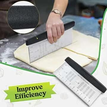 HULISEN Large 10 inch Bench Scraper for Baking