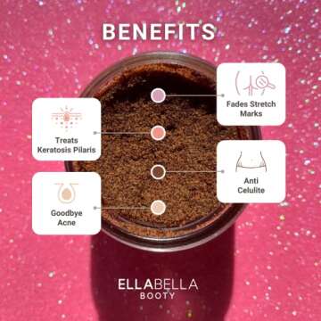 EllaBella Ms. New Booty Scrub - Walnut Exfoliator, Acne Treatment | Reduce Keratosis Pilaris