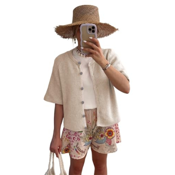 SCUSTY Lightweight Button-Down Cardigan for Women