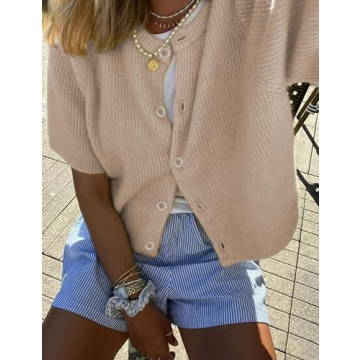 SCUSTY Lightweight Button-Down Cardigan for Women