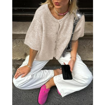 SCUSTY Lightweight Button-Down Cardigan for Women