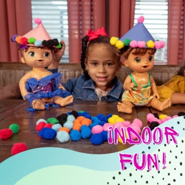 WAU Craft Pom Pom Balls 100pcs Large Multicolored Pompoms