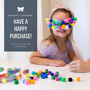 WAU Craft Pom Pom Balls 100pcs Large Multicolored Pompoms