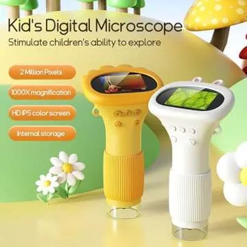 Portable Digital Microscope for Kids - Educational Fun with HD Screen