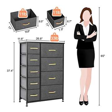 Crestlive 9-Drawer Dresser - Stylish Storage Solution